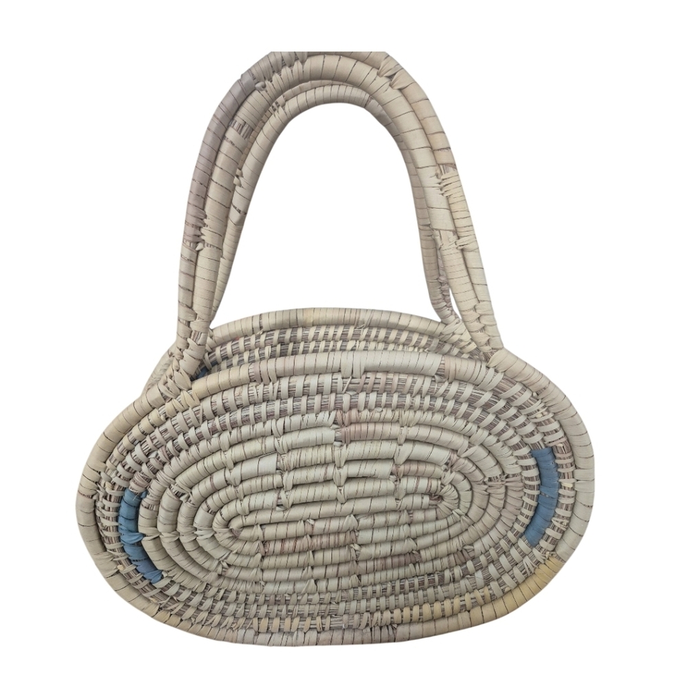 Handwoven Natural Basket/bag Raffia Straw Style Boho